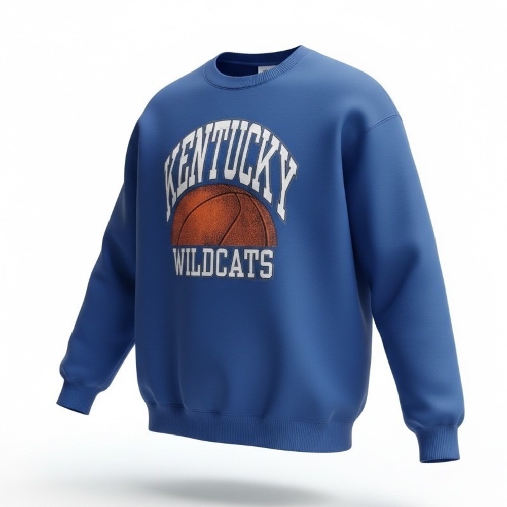 Vintage University Of Kentucky Wildcats Basketball Raglan Sweatshirt Crewneck XL